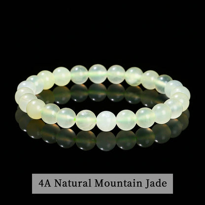 Natural Stone Beaded Bracelet – Obsidian, Fluorite, Quartz & Jasper Crystal Stretch Bracelet for Men & Women | Yoga Healing Jewelry