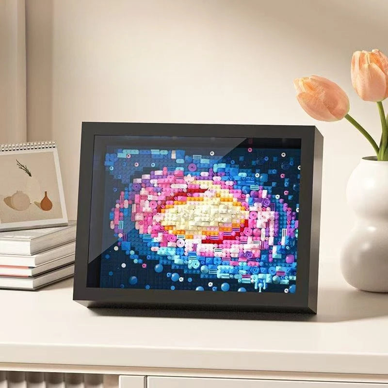 3D Diamond Building Block Art Set with Display Box – Van Gogh Sunflowers, The Starry Night & Great Wave Inspired Model, Kids' Gift