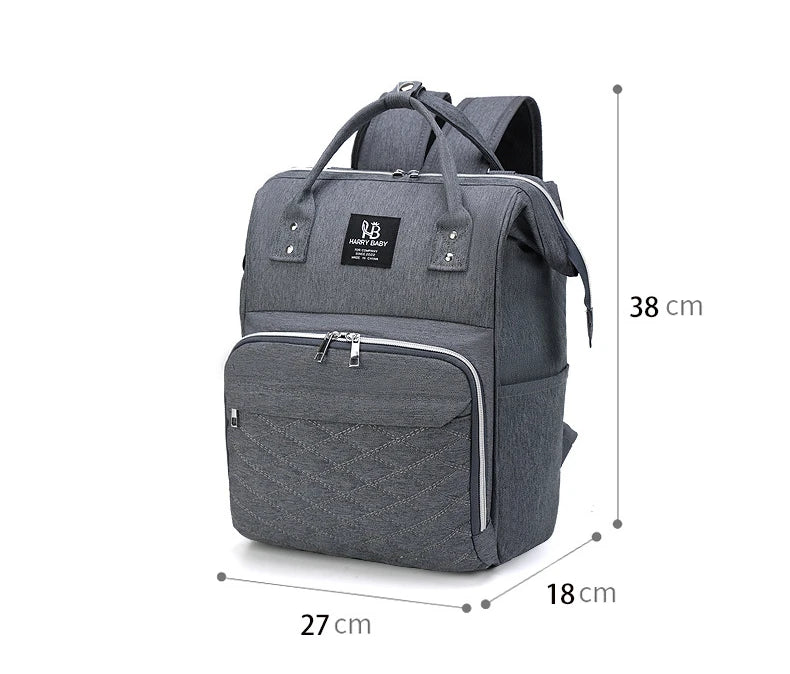 Large Capacity Baby Diaper Backpack with Stroller Hanging Bag & Changing Mat – Waterproof Maternity Nursing Bag for Moms