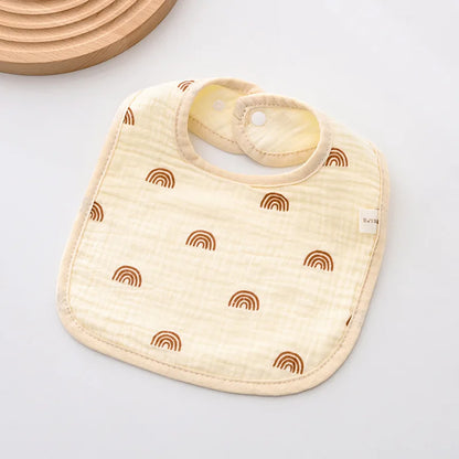 3PCS Pure Cotton Baby Gauze Towels – Soft Breathable Drool Bibs & Saliva Wipes for Newborns