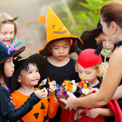 16-200PCS Halloween Rubber Ducks Bulk, Cute Halloween Themed Duck Toys for Jeep Ducking, Trick or Treat Goodie Bag Fillers, Party Favors, Gifts and Kids Halloween Supplies