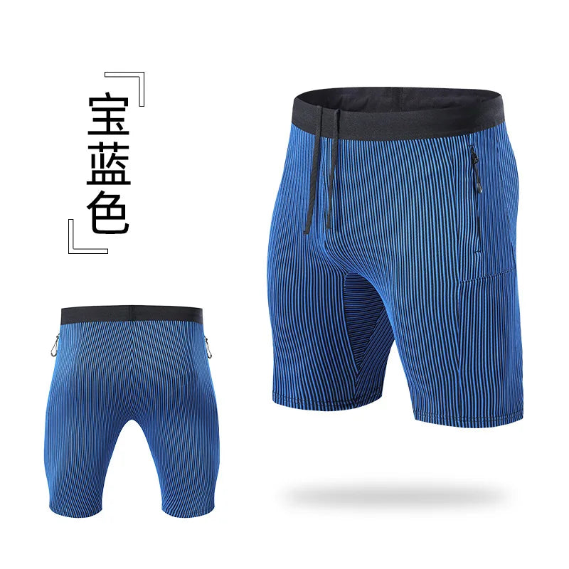 Compression Running Shorts with Pockets – Men's & Women's Gym Workout Fitness Training Sports Shorts