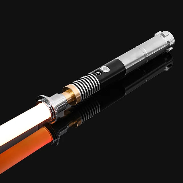 RGB Metal Lightsaber – Dueling Smooth Swing Laser Sword, 16 Color Changing & 16 Sound Effects, FOC Rave Flashing Toy Saber