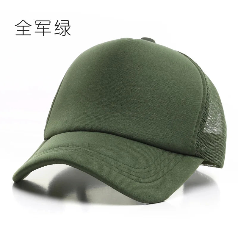 Gorra Trucker de Malla de 5 Paneles con Logotipo Personalizado – Gorra de Béisbol Ajustable para Hombres y Mujeres, Equipos Deportivos y Uso al Aire Libre en Verano