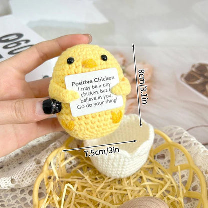 Poupée Pomme de Terre Énergétique Positive au Crochet – Figurine Mignonne en Tricot à Serrer, Artisanat Animalier Kawaii Fait Main au Crochet & Cadeau de Noël