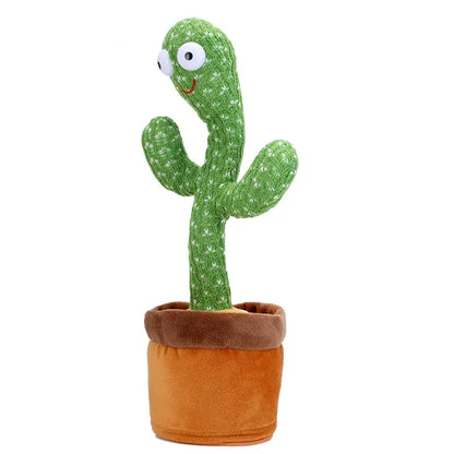 Dancing Cactus Toy – Talking Plush Singing Speaker with Wriggle Dance, Interactive Stuffed Decoration Gift