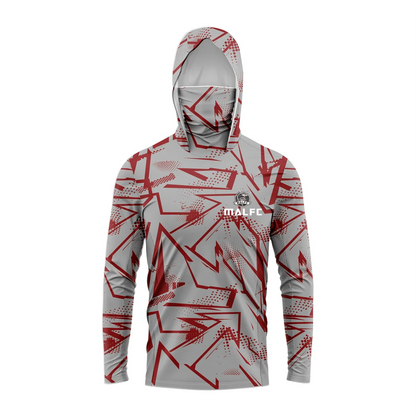 MALFC Men's Hooded Fishing Shirt – Long Sleeve UV Protection Performance Fishing Apparel for Outdoor Adventures