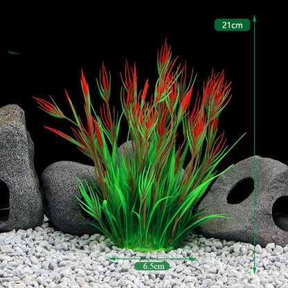Artificial Aquarium Plants – Plastic Aquatic Underwater Plants for Fish Tank Decoration, Aquascaping & Aquarium Accessories