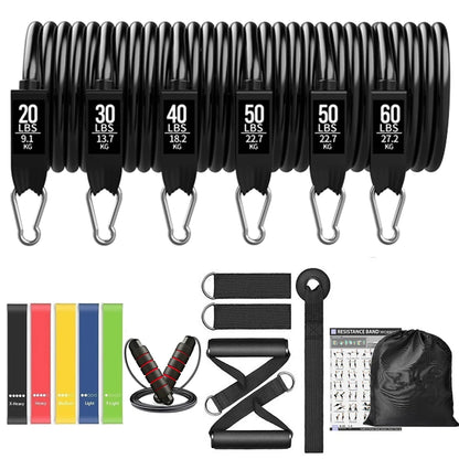 Juego de Bandas de Resistencia para Barra de Ejercicio – Expansor de Cuerda para Pilates y Yoga para Entrenamiento de Fuerza, Fisicoculturismo, Gimnasio en Casa y Ejercicios de Fitness