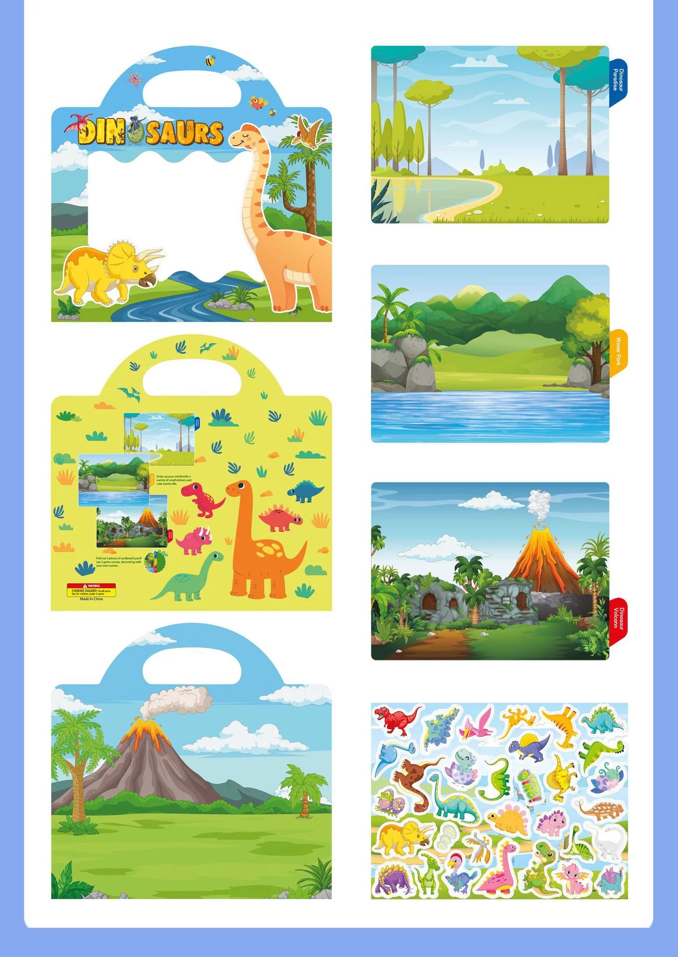 Kids Reusable Scene Sticker Book – DIY Cartoon Animal Puzzle Sticker Game, Early Learning Cognition Toy, Creative Educational Activity Gift for Children
