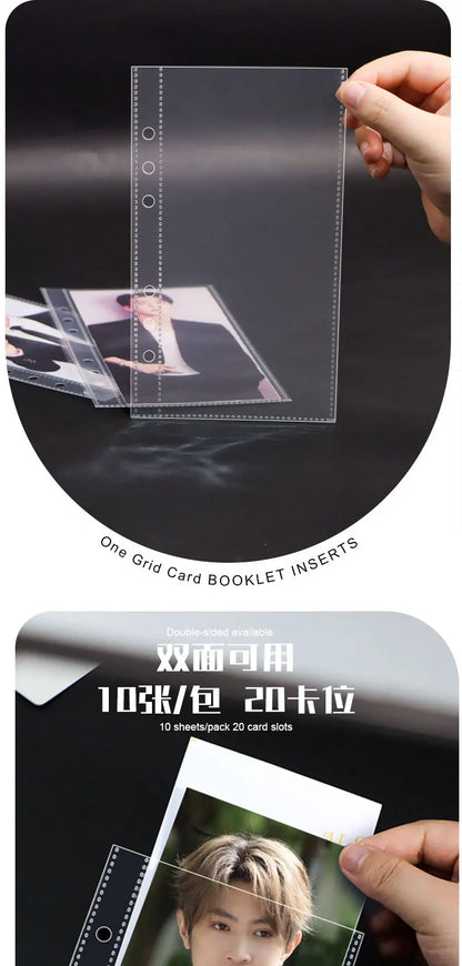 A6 Transparent File Holder Notebook – 6 Hole PVC Loose Leaf Binder Document Storage Pouch
