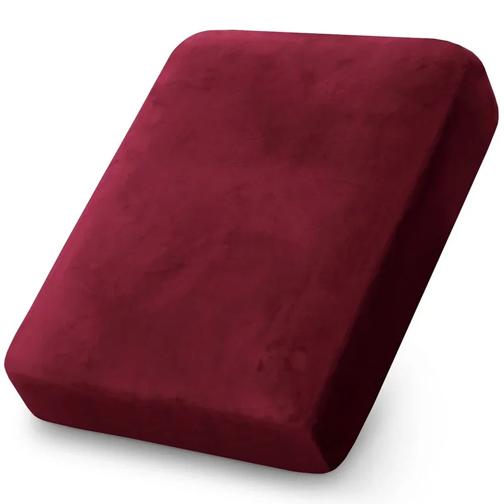 Velvet Sofa Cushion Cover – Plush Stretch Couch Slipcover Furniture Protector for Living Room