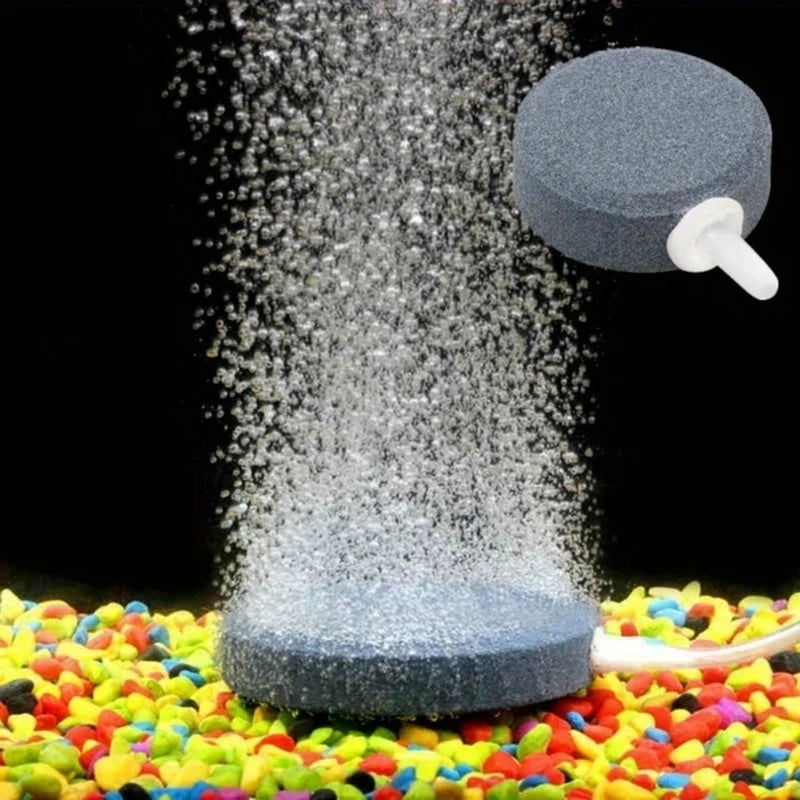 Aquarium Air Stone Bubble Disk – Air Diffuser Aerator for Fish Tank & Pond Pumps, Hydroponic Oxygenation Plate & Aquarium Accessories