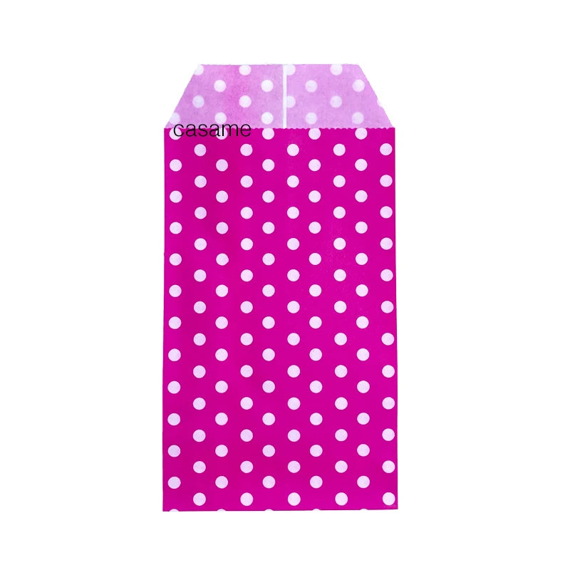 10/25/50PCS Mini Bolsas de Regalo de Papel Kraft con Lunares para Boda, Cumpleaños, Recuerdos de Fiesta, Invitaciones, Tarjetas de Felicitación y Pequeños Regalos