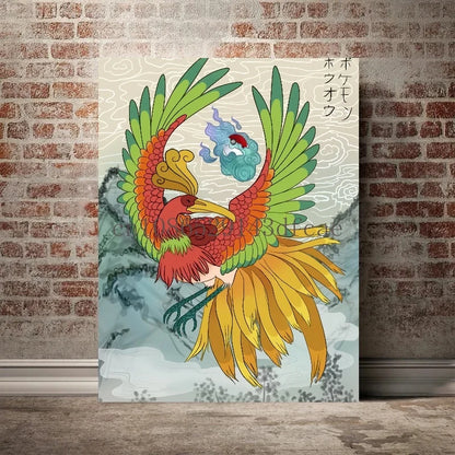 Pokémon Empoleon – Toile Murale – Affiche d'Anime Moderne pour Salon, Chambre, Salle de Jeux et Décoration Intérieure