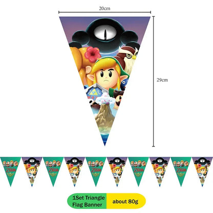 The Legend of Zelda Party Decorations Set – Disposable Tableware Birthday Party Supplies for Kids, Boys, Baby Shower & Gift Toys