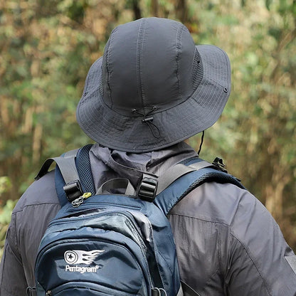 XXL 60-65cm Large Size Sun Bucket Hat for Men – Lightweight Quick-Dry Outdoor Fishing Cap with Sun Protection for Hiking & Jungle