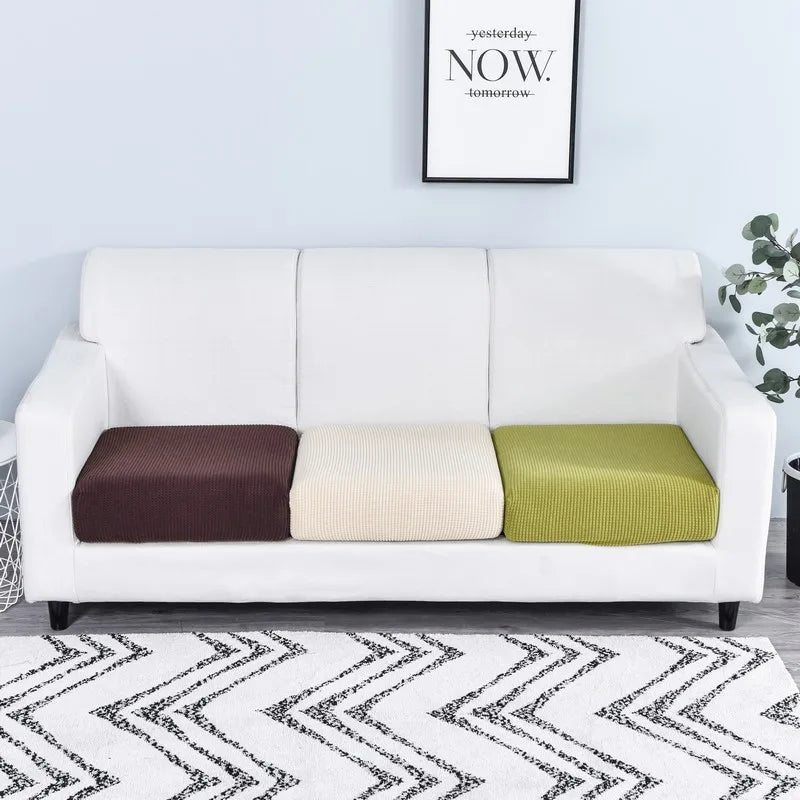 Polar Fleece Sofa Seat Cushion Cover – Stretch Furniture Protector for Pets, Kids & Living Room