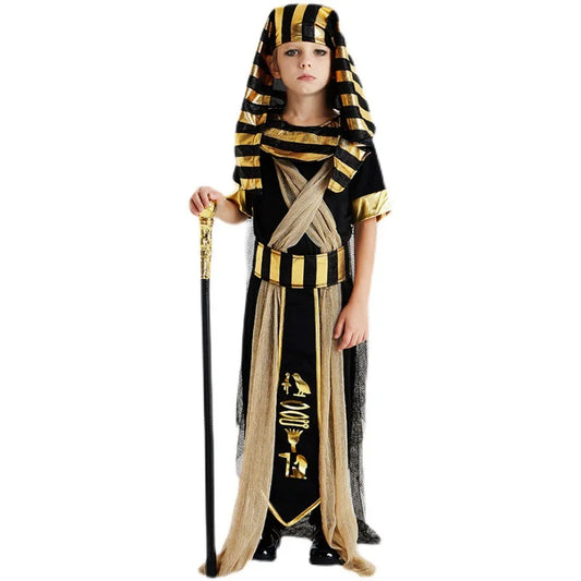 Disfraz de Cosplay del Antiguo Egipto para niños – Traje de Faraón, Cleopatra, Príncipe y Princesa Egipcio para Halloween, Actuaciones Teatrales y Fiestas