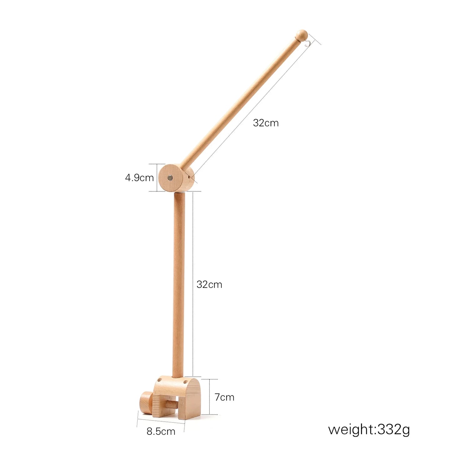 Móvil Musical para Cuna de Bebé Recién Nacido – Caja de Música con Sonajero Colgante Giratorio de Estilo Madera, Juguete Musical Relajante para Bebés de 0 a 12 Meses, Decoración para Cuna de Guardería y Regalo para Baby Shower