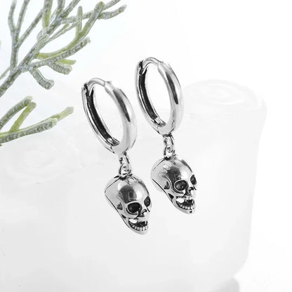 Gothic Bat Zircon Earrings – Dark Night Punk Rock Hip Hop Jewelry for Men & Women, Fashion Statement Earrings & Alternative Accessories