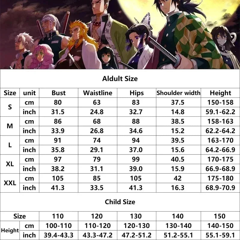 Tanjiro Kamado Inspired Cosplay Costume – Demon Slayer Anime Outfit for Kids & Adults Halloween Roleplay Gift Suit