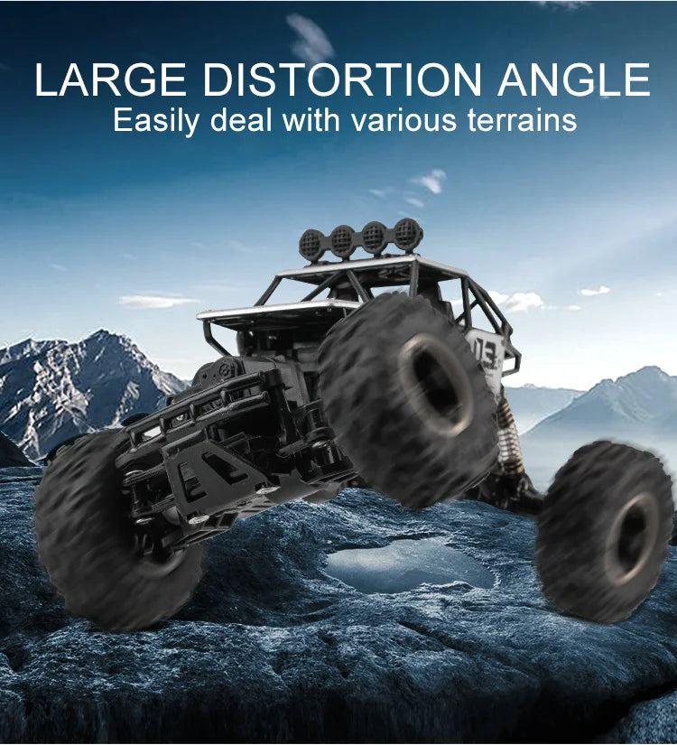 Oike Coche teledirigido 4x4 todoterreno 4WD RC Rock Crawler, coche RC de carreras y drifting todoterreno para niños y adultos