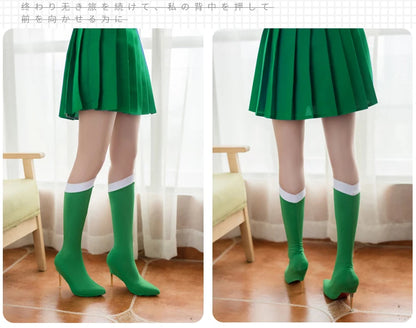 Tsukino Usagi Cosplay Costume Set – Outfit Props with Stocking Socks (Anime Character Dress-Up for Christmas, Halloween, Carnival & Party Events)