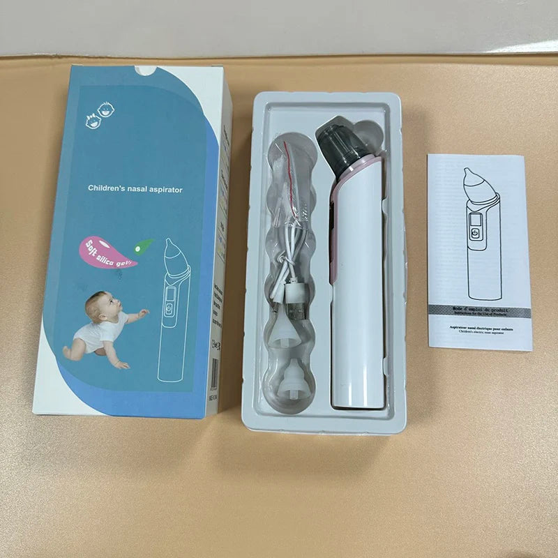 Aspirateur nasal électrique rechargeable pour bébé 2026 – Nettoyeur de nez doux pour nouveau-né avec aspiration réglable pour soulager la congestion infantile