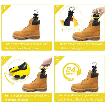 Adjustable Boot Shoe Stretcher for Men & Women – Unisex Shoe Tree Expander with Length & Width Adjustment, Wide-Fit Design