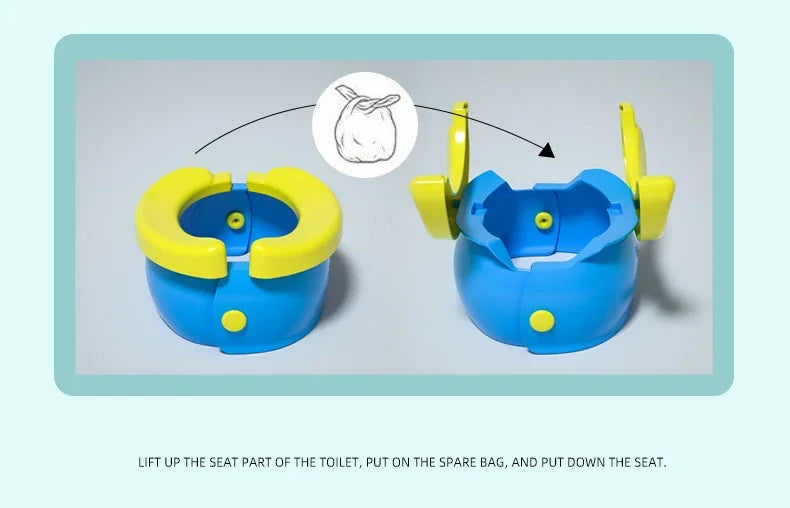 Asiento Plegable de Entrenamiento para Inodoro de Bebés – Entrenador Portátil de Inodoro para Niños y Niñas, Asiento de Viaje Fácil de Limpiar