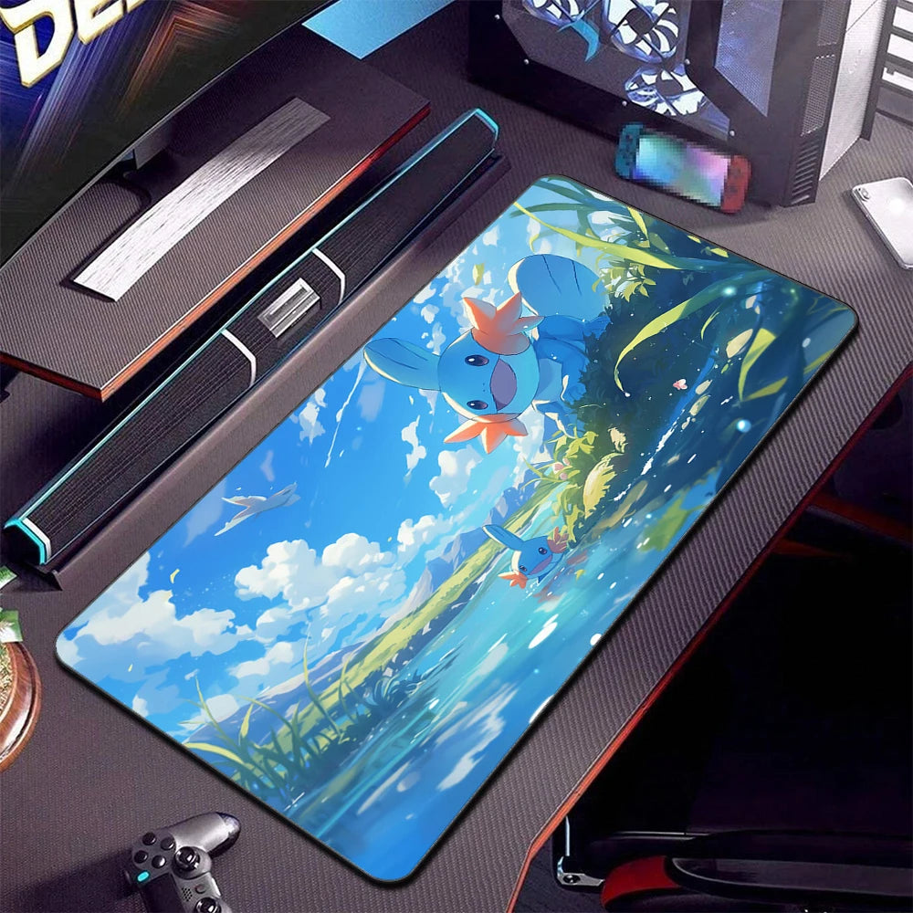 Alfombrilla de ratón XXL Pokémon Gaming – Alfombrilla de escritorio extendida con base de goma antideslizante para teclado de juegos, portátil y escritorio de ordenador
