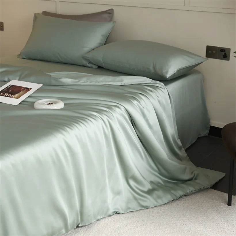 100% Mulberry Silk Bedding Set – Luxury Duvet Cover, Bed Sheet & Pillowcase Set