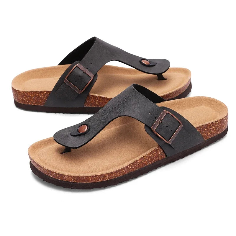 Zuecos de ante Crestar Cork – Zapatillas tipo mules unisex antideslizantes con soporte para el arco del pie