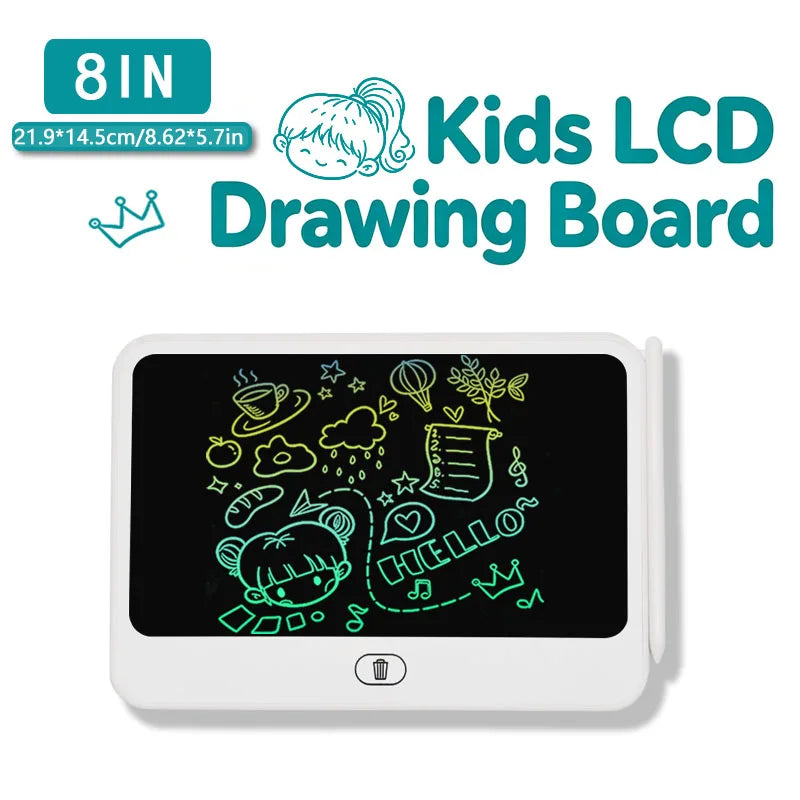 8/11/13/16-Inch LCD Writing Tablet for Kids – Reusable Handwriting Pad, Drawing & Painting Board, Educational Learning Toy for Boys and Girls