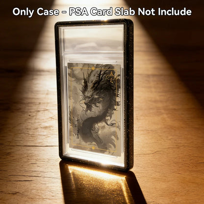 Étui de protection Bumper en TPU à paillettes – Housse de protection avec dos transparent pour cartes à collectionner PSA 35PT