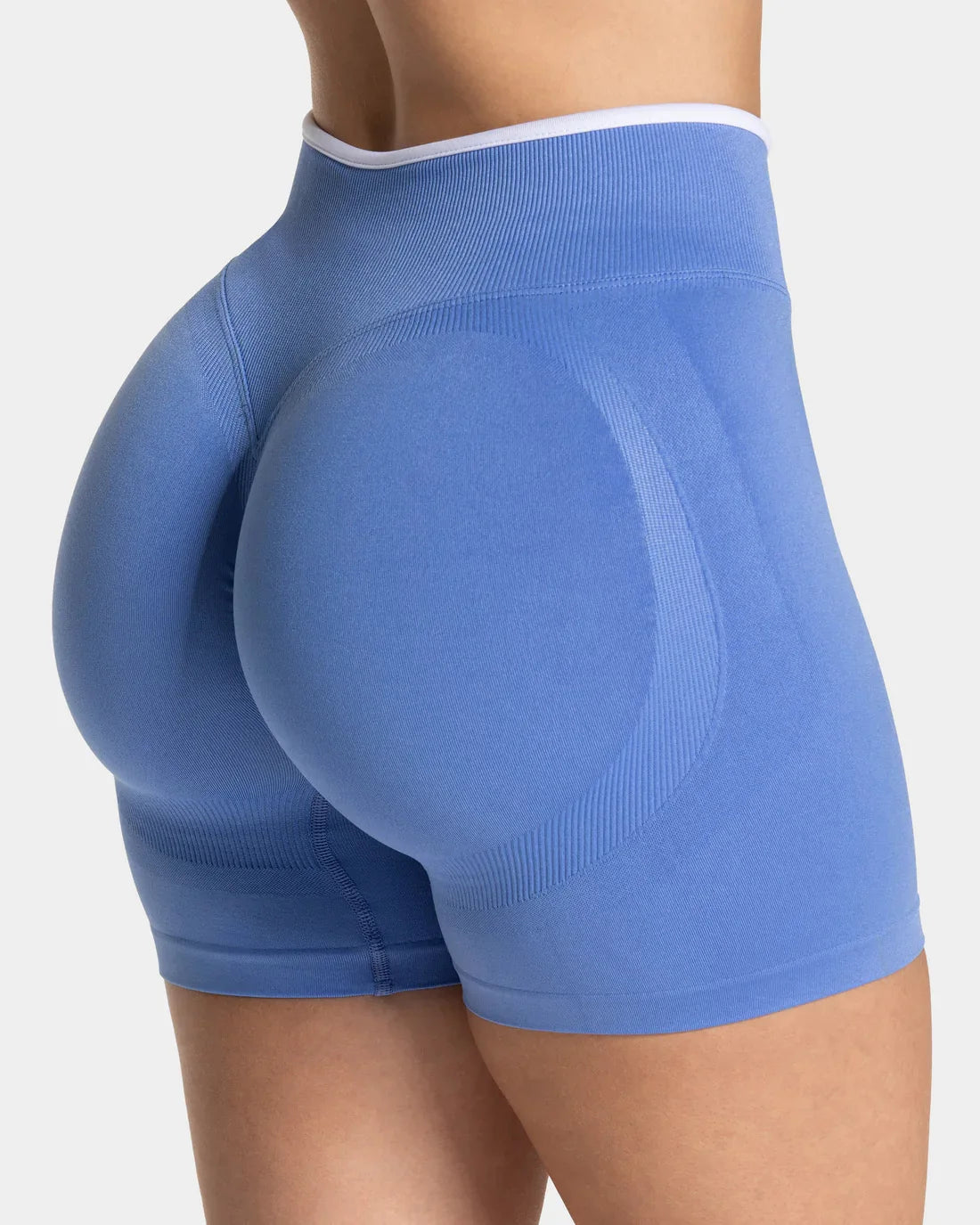 Women’s Seamless Color Block Yoga Shorts High Waist Butt Lifting Gym Workout Running Shorts