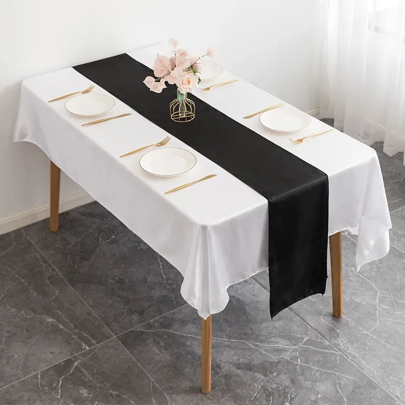 Luxury Satin Table Runner – Modern Elegant Pattern Table Decoration for Wedding, Birthday Party, Hotel, Banquet & Events