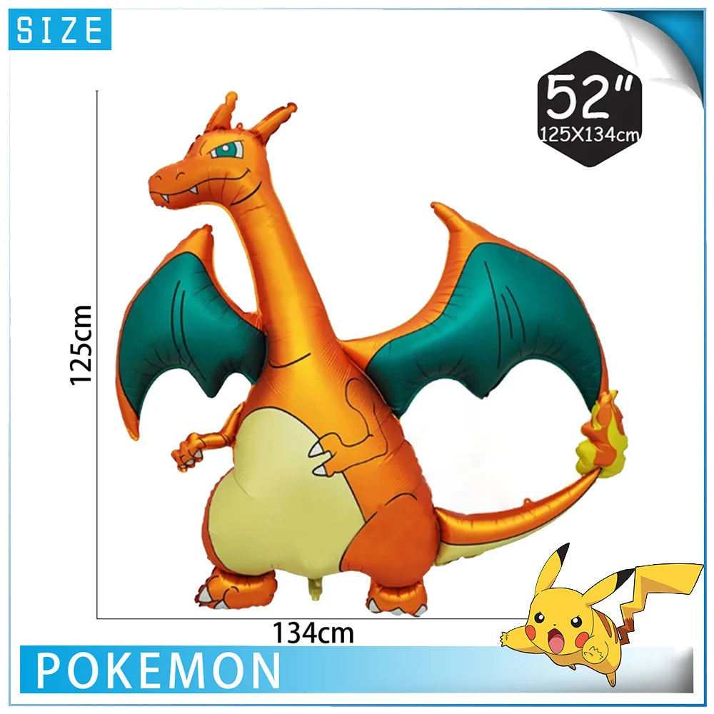 Pokémon 3D Foil Balloon – 32inch Charizard Digital Balloon for Children’s Birthday Party Decorations, Baby Shower & Party Supplies