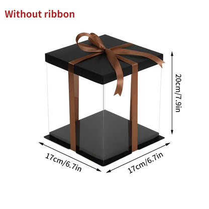 Boîte Cadeau Transparente pour Gâteaux, pour Boulangeries, Desserts, Mariages, Anniversaires et Emballages de Fête