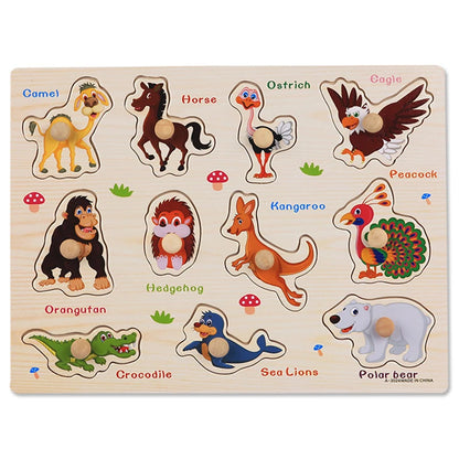 Jouet de puzzle en bois Montessori pour bébé – Jeu d'apprentissage éducatif pour les tout-petits de 1 à 3 ans, activité de développement cérébral d'association de formes pour enfants, cadeau d'anniversaire et jouet d'apprentissage précoce