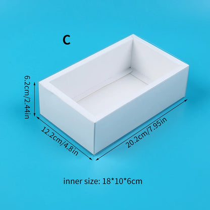 10PCS Pull-Out Kraft Paper Gift Boxes with Clear Window for Jewelry, Gifts, Weddings, Birthdays & Business Packaging