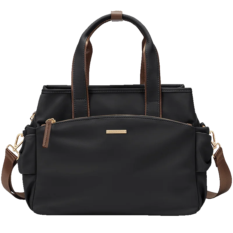 GOLF Women's Nylon Bucket Handbag Apricot Shoulder Crossbody Bag with Top Handle Large Capacity