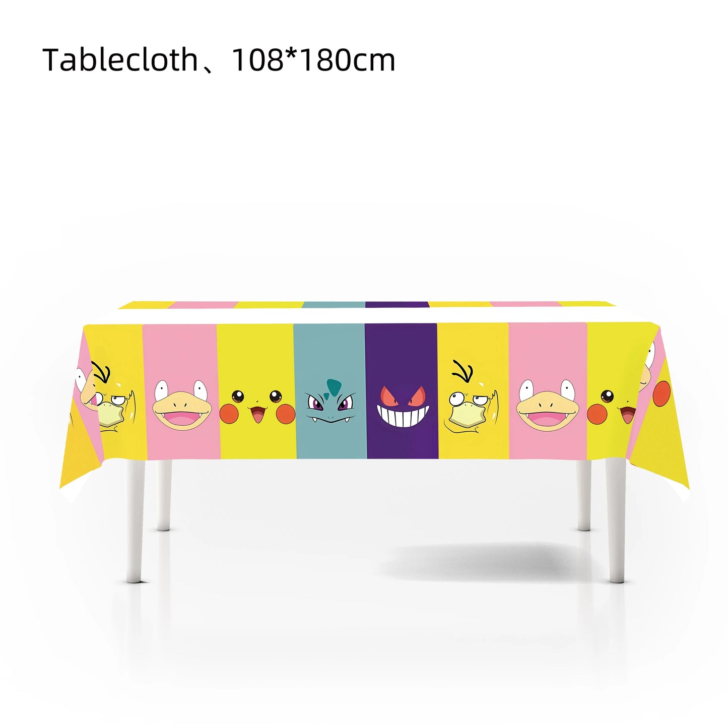 Pokémon Pikachu Tablecloth Decorations – Cute Disposable Table Covers for Kids Birthday, Baby Shower & Party Supplies