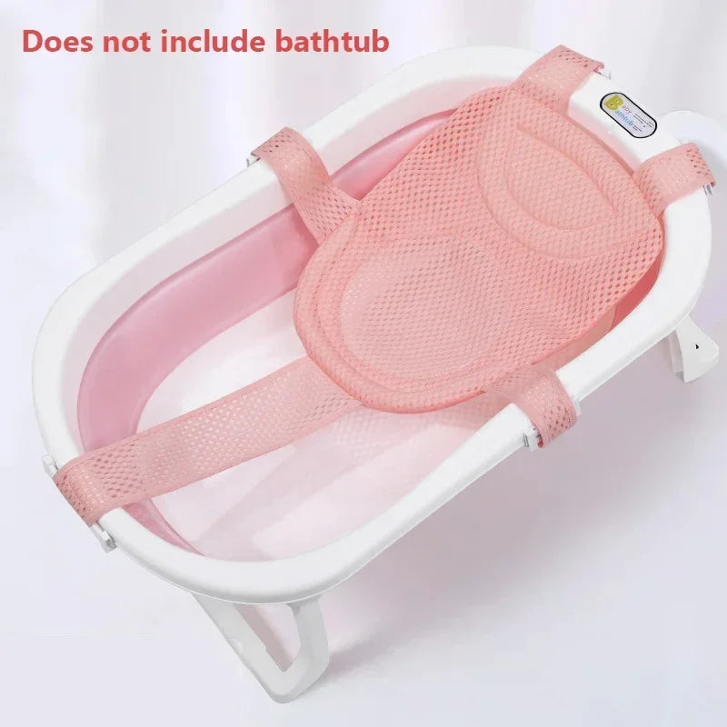 Portable Baby Bath Support Cushion – Adjustable Newborn Bathtub Pad & Foldable Infant Bath Seat
