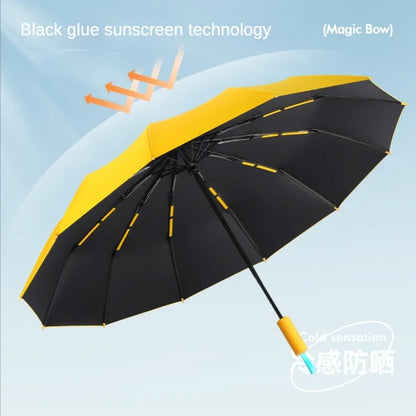 Paraguas Automático Cortavientos de 72 Huesos – Paraguas Grande Plegable para Lluvia con Protección UV para Hombres y Mujeres, Paraguas Impermeable de Alta Resistencia para Exteriores