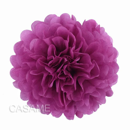 5PCS Tissue Paper Pom Poms – 4–12 Inch Paper Flower Balls for Weddings, Birthdays & Party Decorations