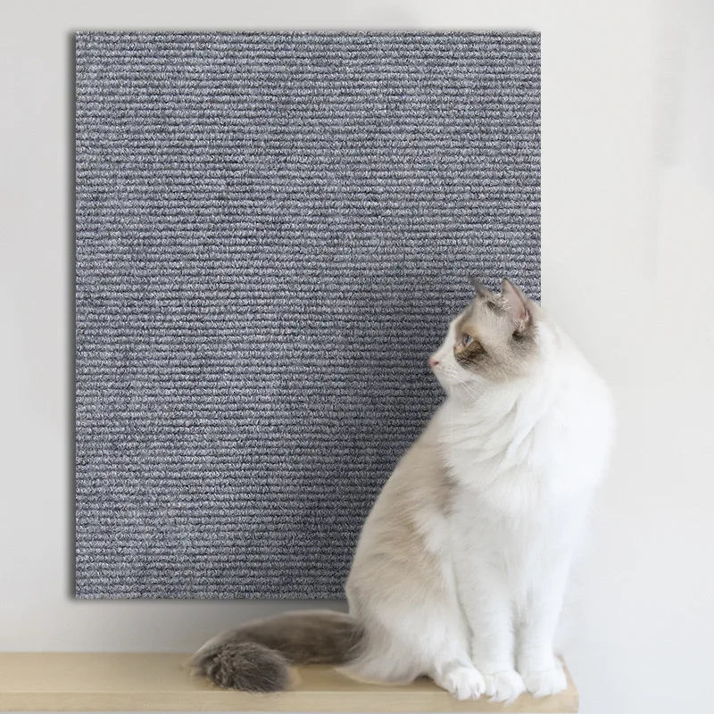 Tapis auto-adhésif à griffer pour chats – Protection de tapis DIY prédécoupable pour murs, coins et meubles