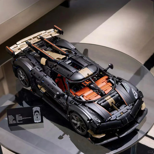 2026 High-Tech Racing Car Building Block Set – 4104-Piece Koeni Spear Megacar Supercar Model Kit, Display Ornament & Birthday Gift