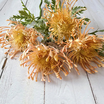 Flores artificiales de crisantemo araña – Decoración floral de crisantemo sintético realista para el hogar, habitaciones, bodas, Navidad, Pascua y arreglos de mesa